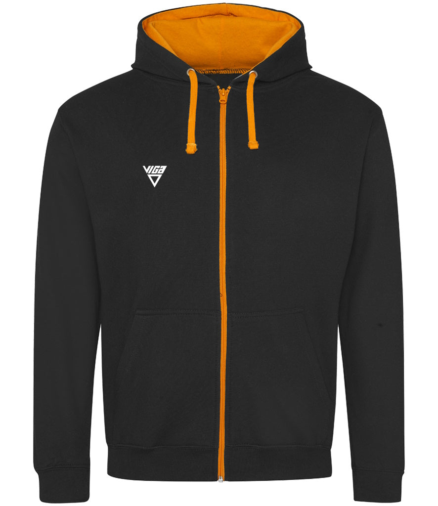 Men's Hoodie Full Zip Contrast