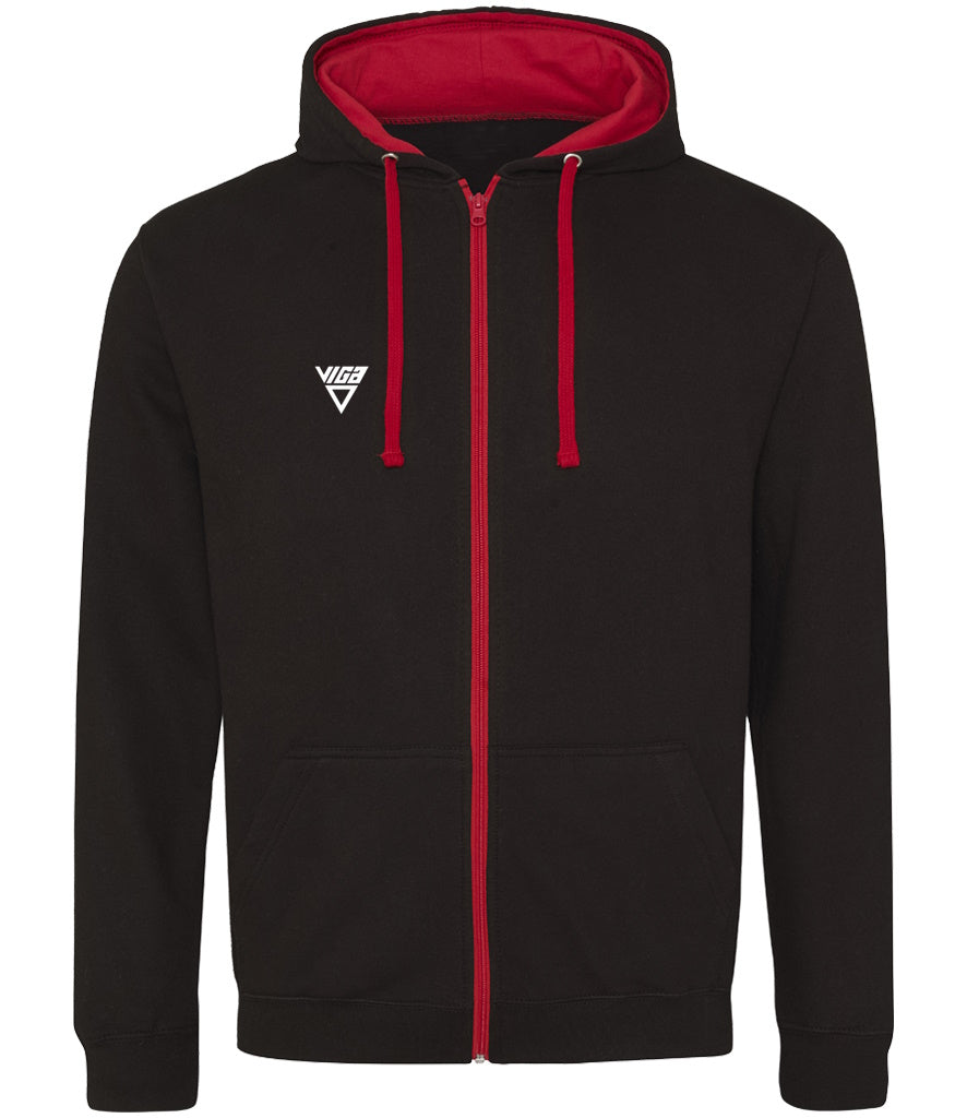 Men's Hoodie Full Zip Contrast
