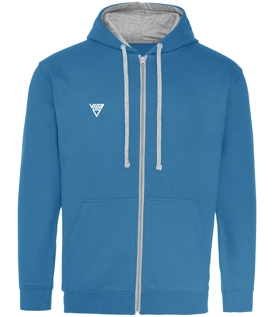 Men's Hoodie Full Zip Contrast
