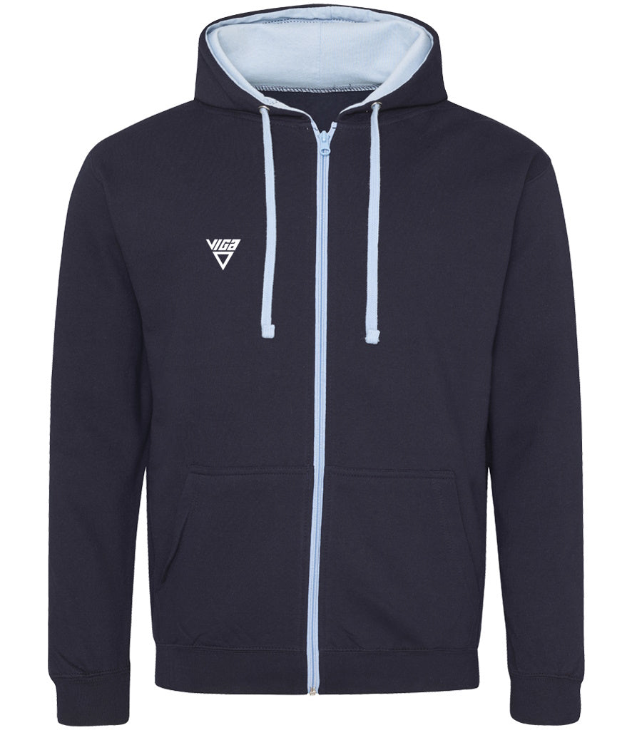 Men's Hoodie Full Zip Contrast