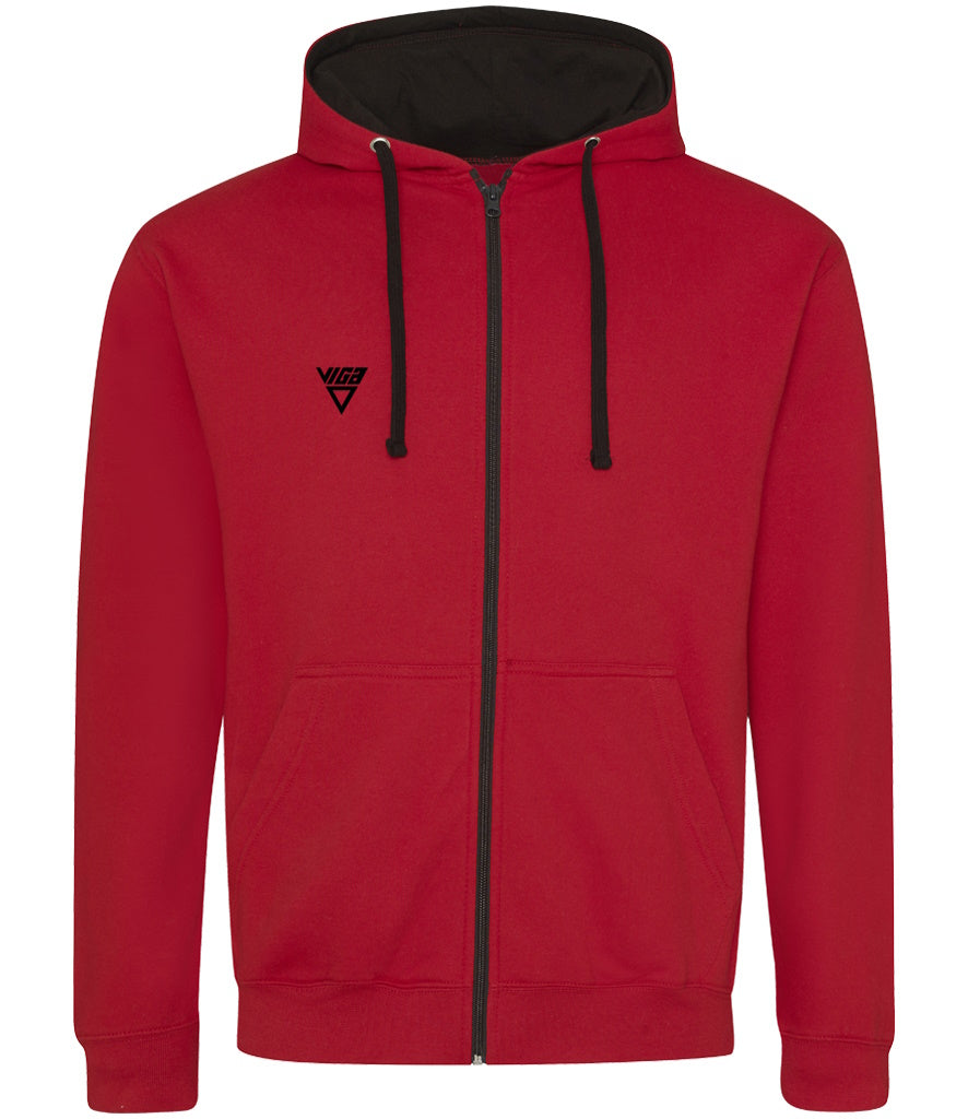 Men's Hoodie Full Zip Contrast