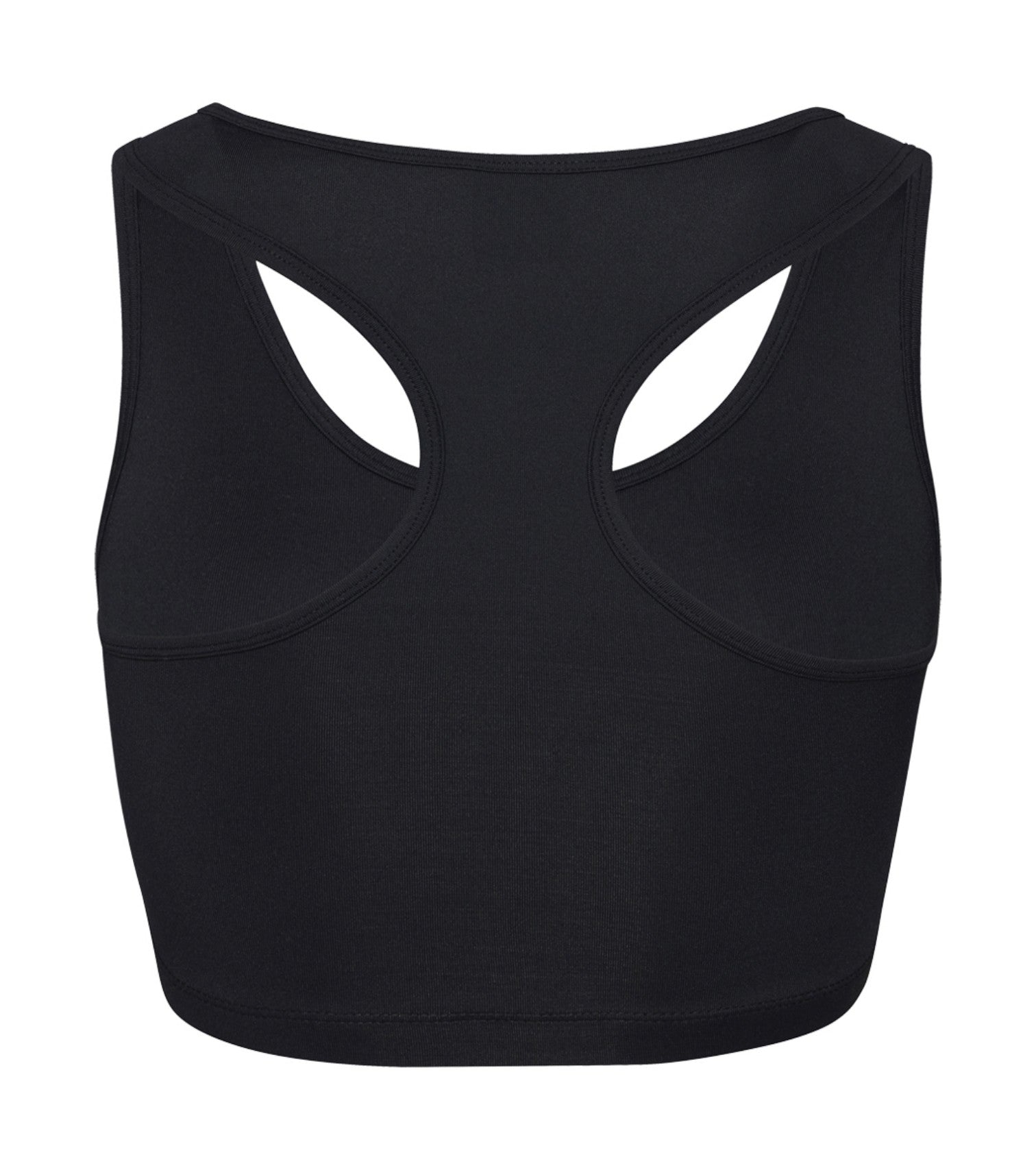 Womens Aero Running Crop Top Black Back