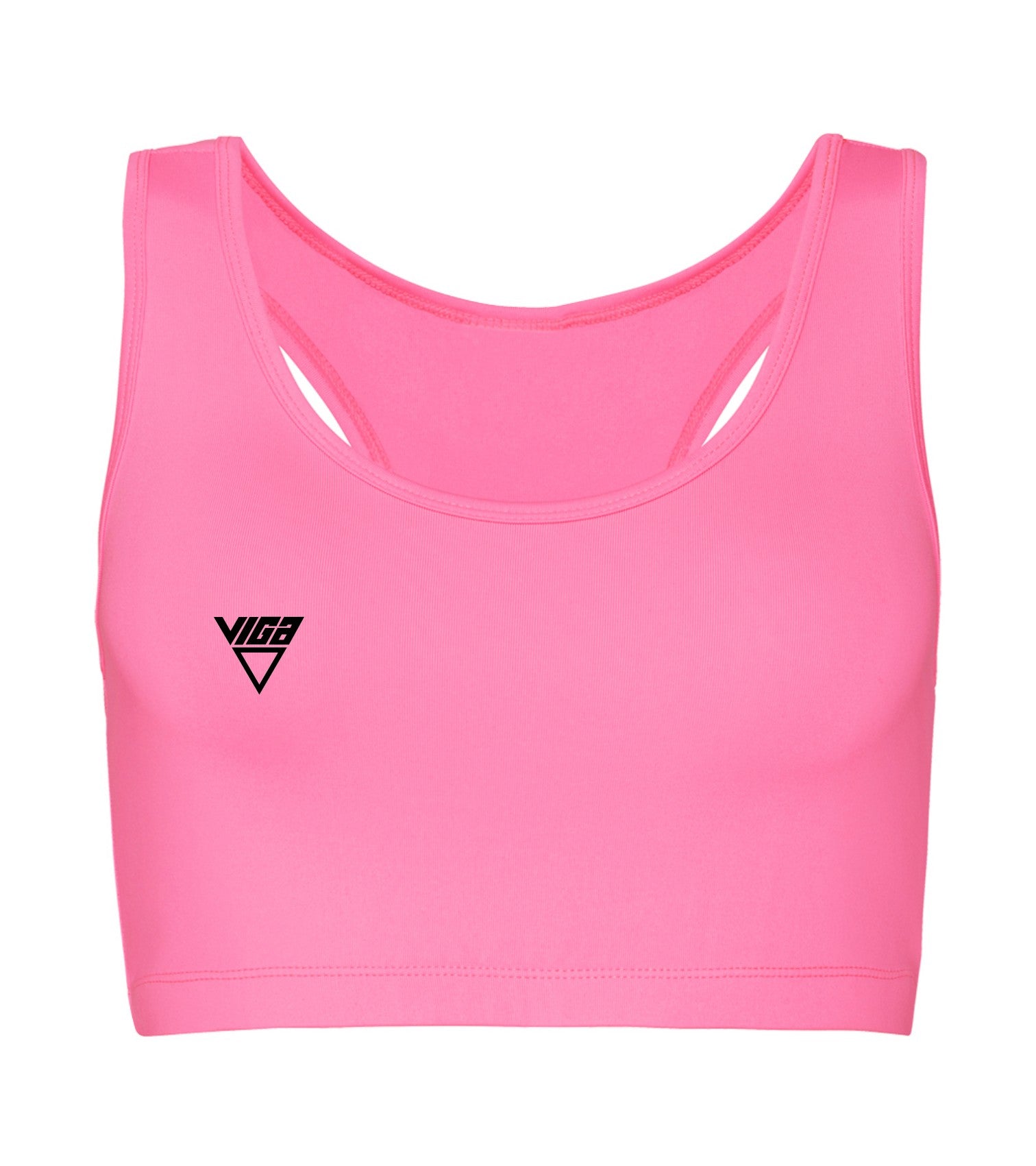 Womens Aero Running Crop Top Pink Front