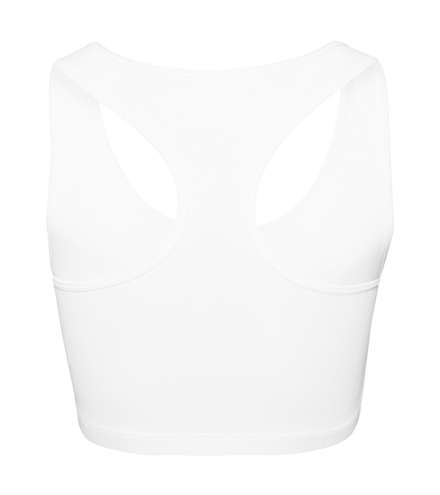 Womens Aero Running Crop Top White Back