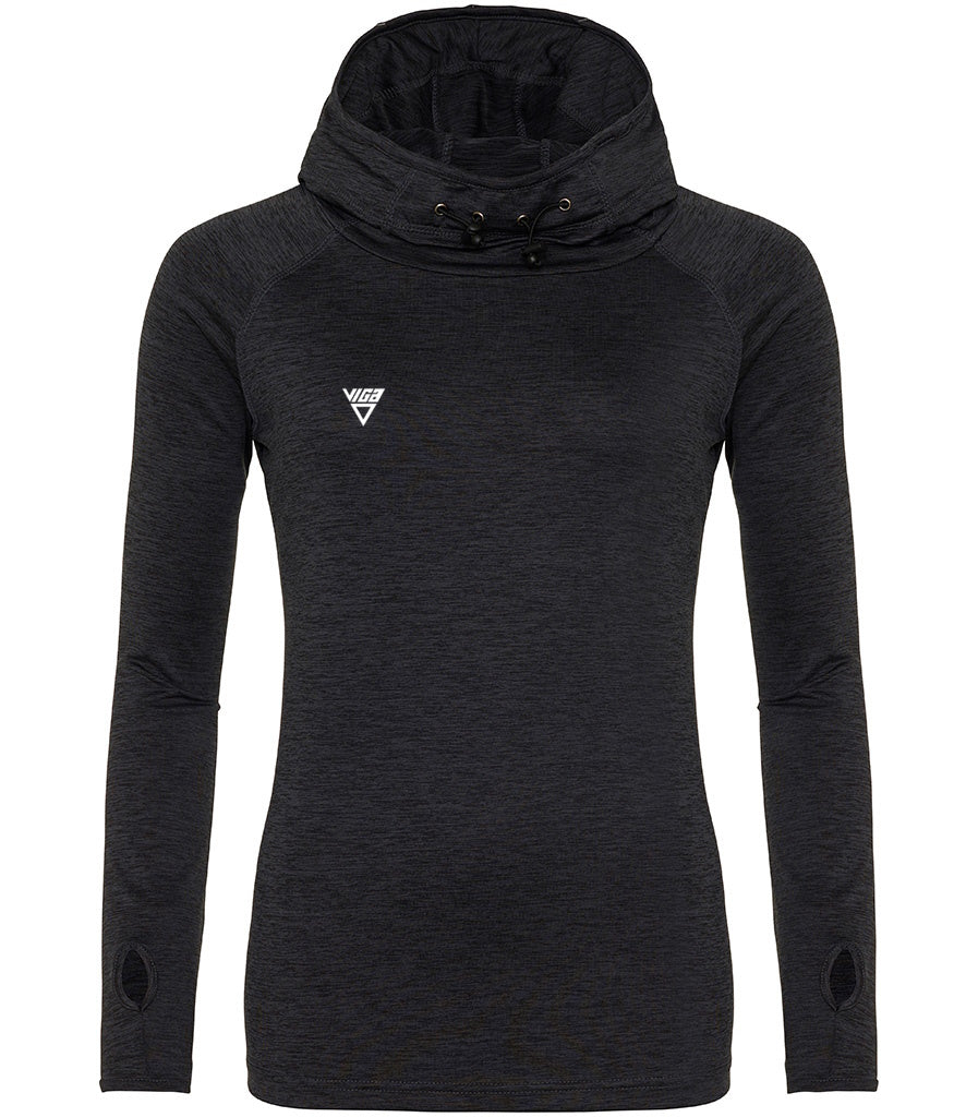 Women's Hooded Cowl Neck Top