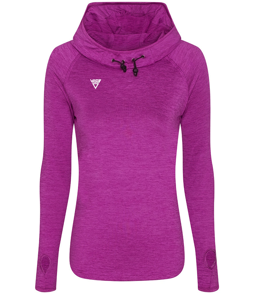 Women's Hooded Cowl Neck Top