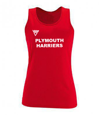 Plymouth Harriers Wicking Training Vest (men & ladies sizes)