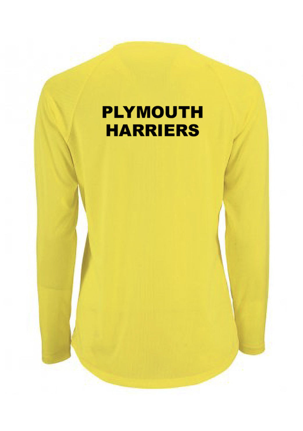 Plymouth Harriers Long Sleeve T-Shirt- Flo Yellow (Male & Female sizes)