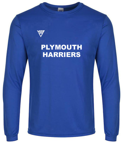 Plymouth Harriers Long Sleeve T-Shirt- Royal Male & Female sizes)