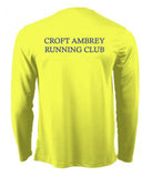Croft Ambrey Running Club Long Sleeve T-Shirt Electric Yellow (Male & Female sizes)