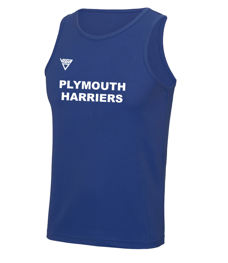 Plymouth Harriers Wicking Training Vest- Royal Blue