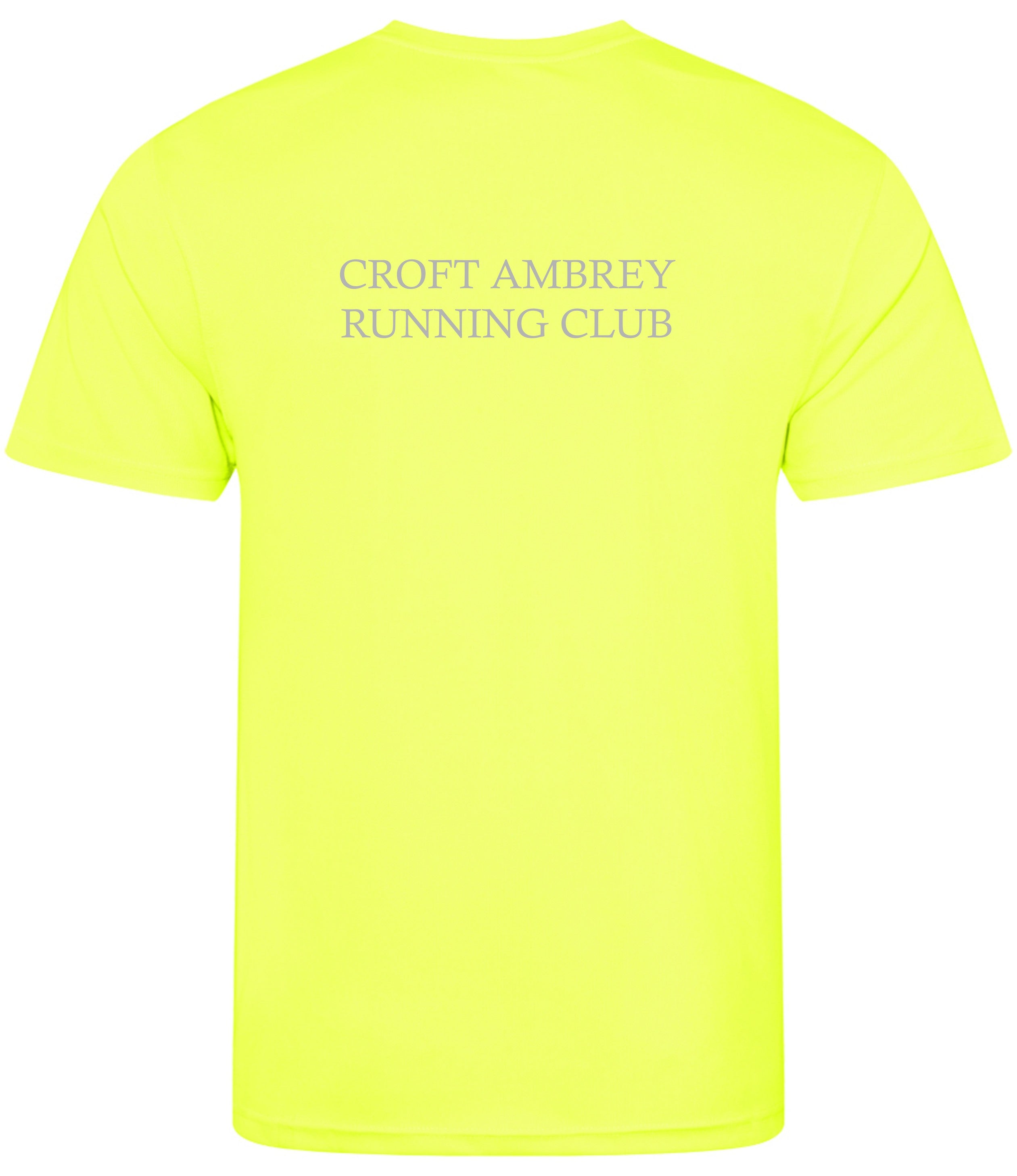 Croft Ambrey Men's Running T-Shirt Yellow Hi Vis