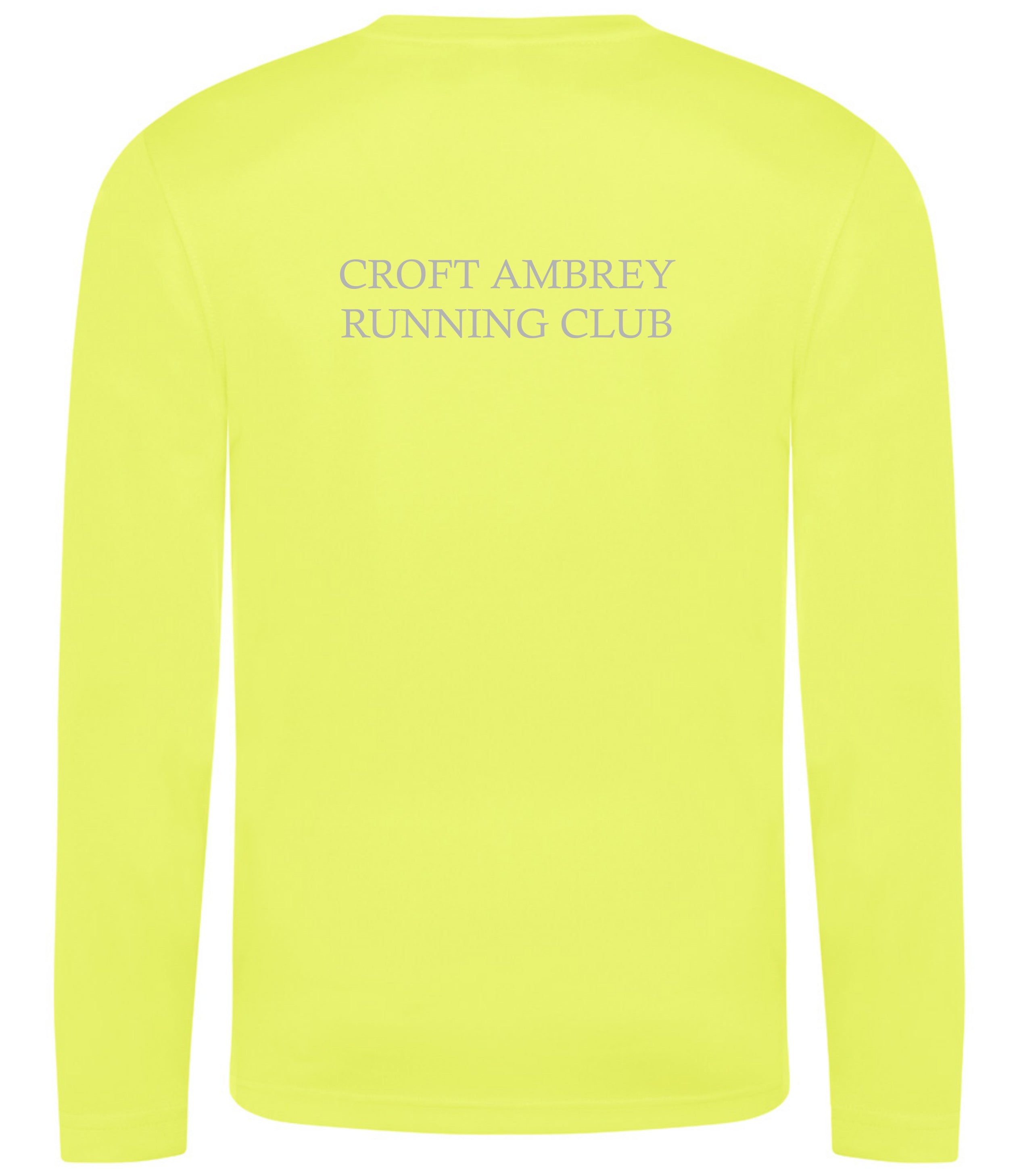 Croft Ambrey Men's Running T-Shirt Long Sleeve Hi Vis