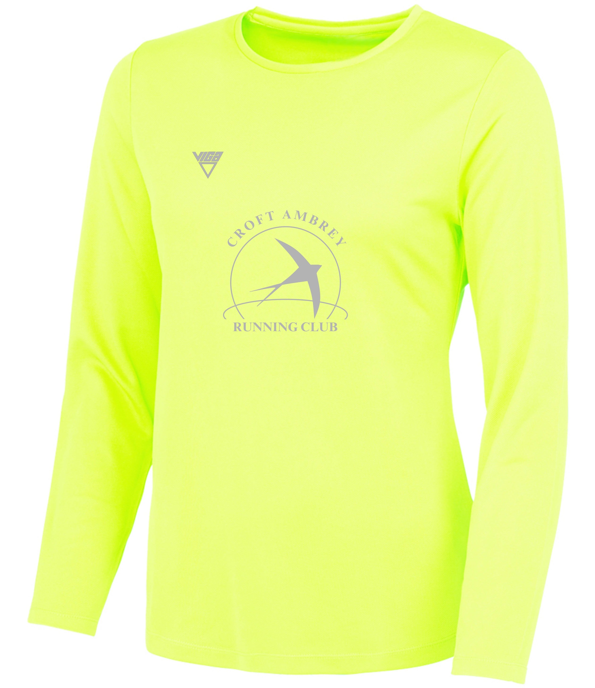 Croft Ambrey Women's Running T-Shirt Long Sleeve Hi Vis