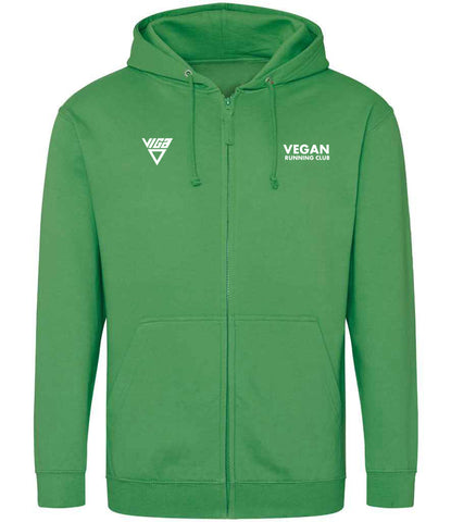 VRC Plain Full Zipped Hoodie - Green