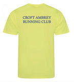 Croft Ambrey Running Club T-Shirt ( Flo Yellow) Male & Female Sizes