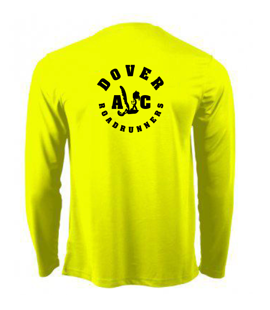 Dover Road Runners Long Sleeve T-Shirt Flo Yellow (Male & Female sizes)