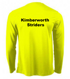 Kimberworth Striders Running Club Bespoke Long Sleeve T-shirt with Contrast Chestband (Male & Female Sizes)