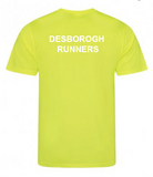 Desborough Runners Short Sleeve Flo-Yellow T-Shirt