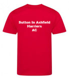 Sutton-in-Ashfield Harriers & A.C. Training T-Shirt (Male, Female & Junior sizes)