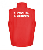 Plymouth Harriers Soft Shell Gilet (Male & Female sizes)