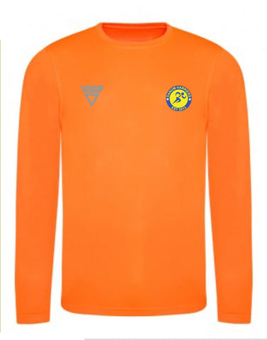 Danum Harriers Mens Electric Orange Long Sleeve T-Shirt