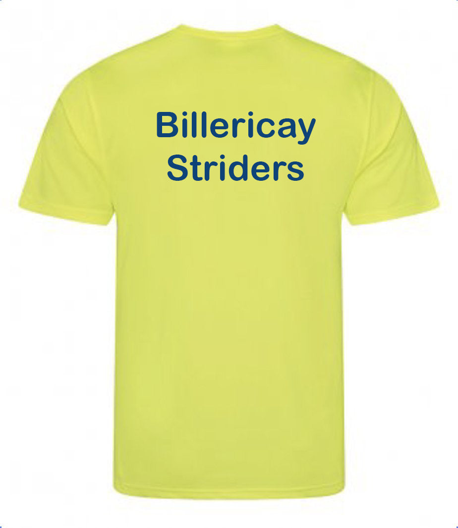 Billericay Striders T-Shirt (Yellow) Male & Female Sizes